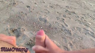 Dick Flash - A Girl Caught Me Jerking Off In Public Beach And Help Me Cum 2 - Miss Creamy