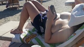 Voyeur public beach topless